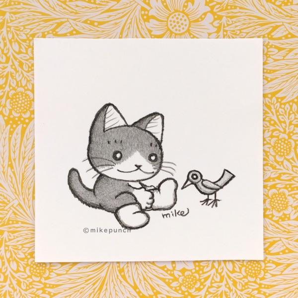 猫の鉛筆画 2024.11.11