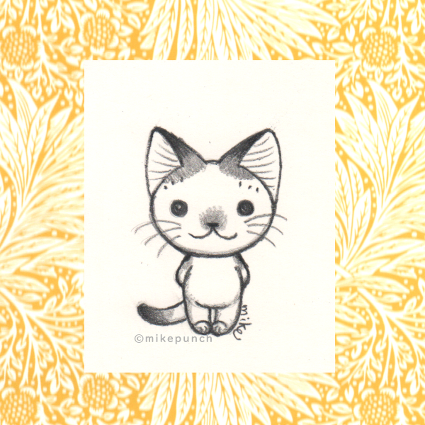 猫の鉛筆画 2024.12.19